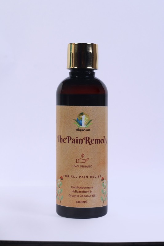 HappyEarth's  ThePainRemedy  for all Pain Relief – Relief from Pain, Joint Pain, Headaches  - Organic Herbal Oil – Pure & Safe