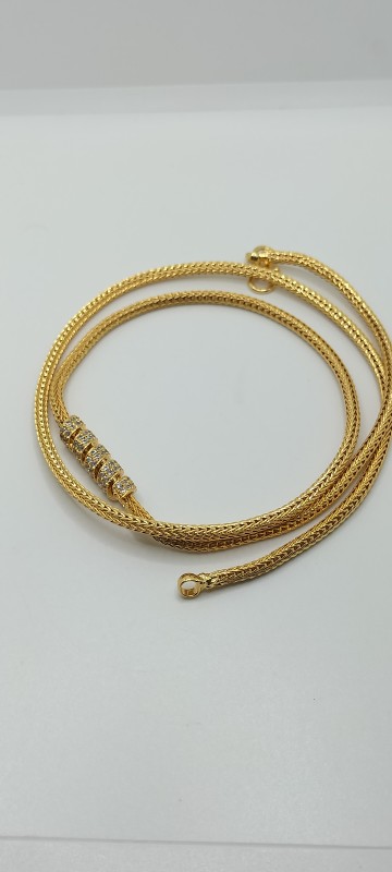 Traditional Indian Designer Mogappu chain Gold Plated White American Diamond AD Stones For Womens And Girls