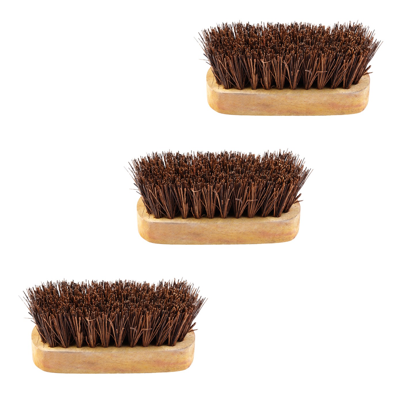 Multipurpose Strong Coir Washing Brush - Eco-Friendly Cleaning for Bathroom, Kitchen, Car Wheels, Home, Outdoor Spaces & Various Surfaces"-6 inch oval ( pack of 3 )