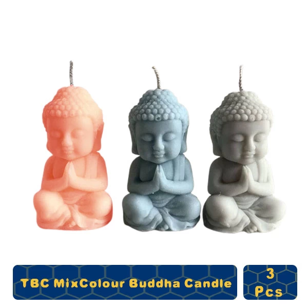 TBC Trading Praying Buddha Soy Wax Candle , Scented Buddha Candle , Perfect for Meditation , Leaving Room , Ideal Gift (PACK OF 3)