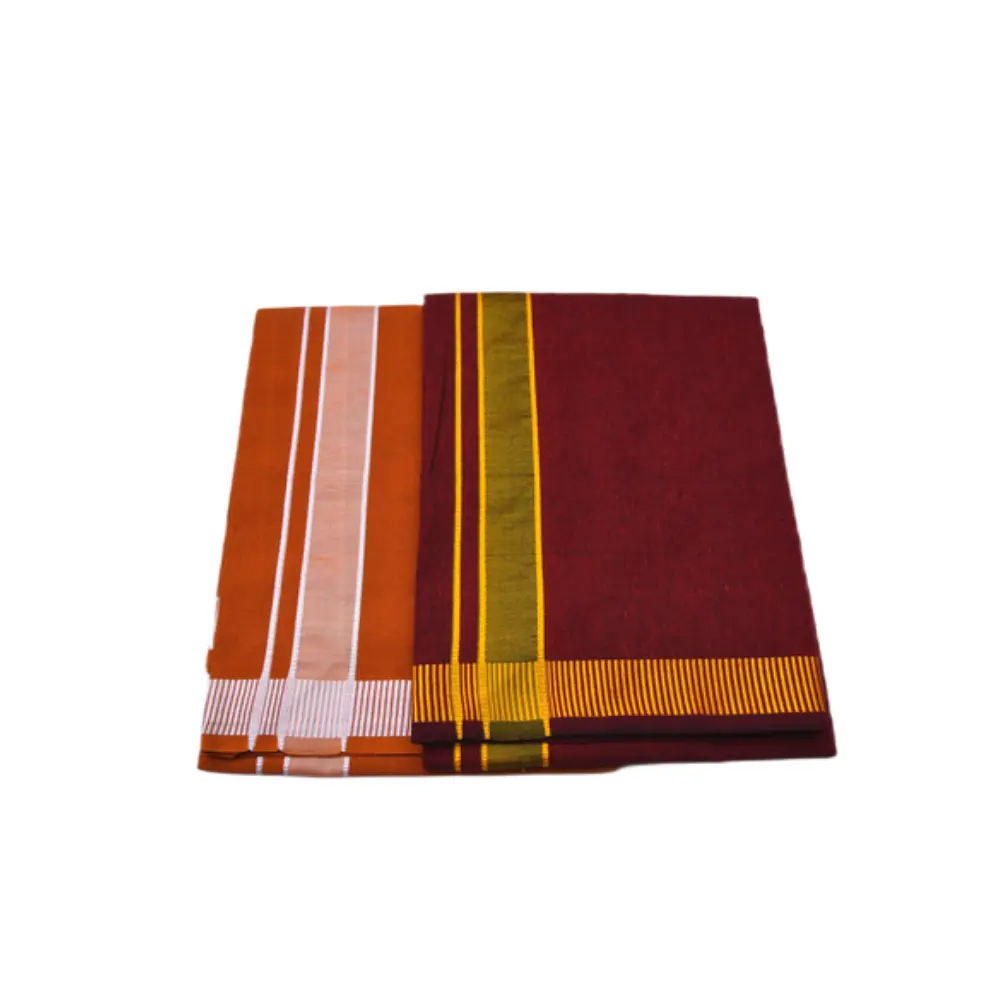 Men’s Cotton Dhoti - 100% Cotton Lungies for Men (Multicolour)