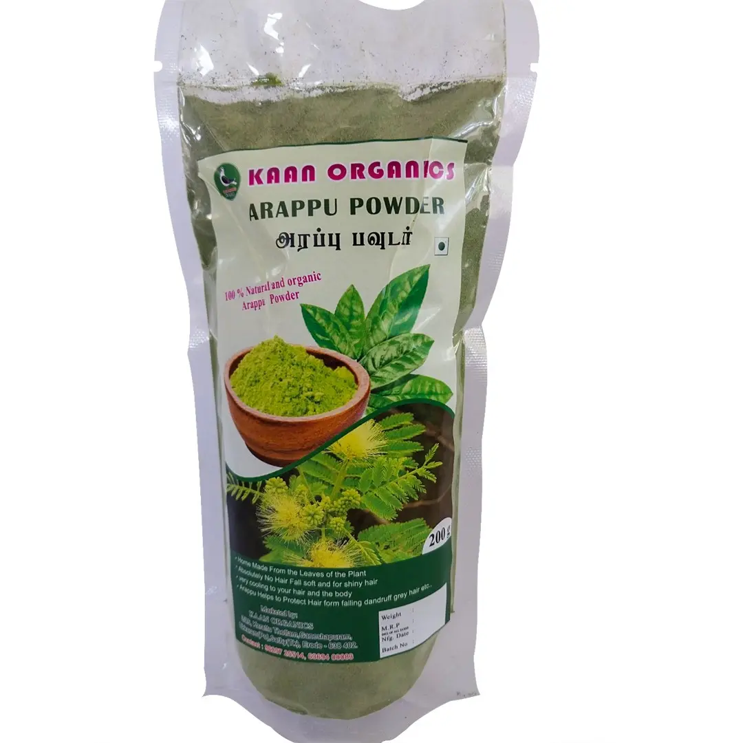 KAAN ORGANICS Arappu Powder 250g | Albizia Amara | Usilam | Green Arappu for Hair wash & Hair care (Pack of 1 X 250g)