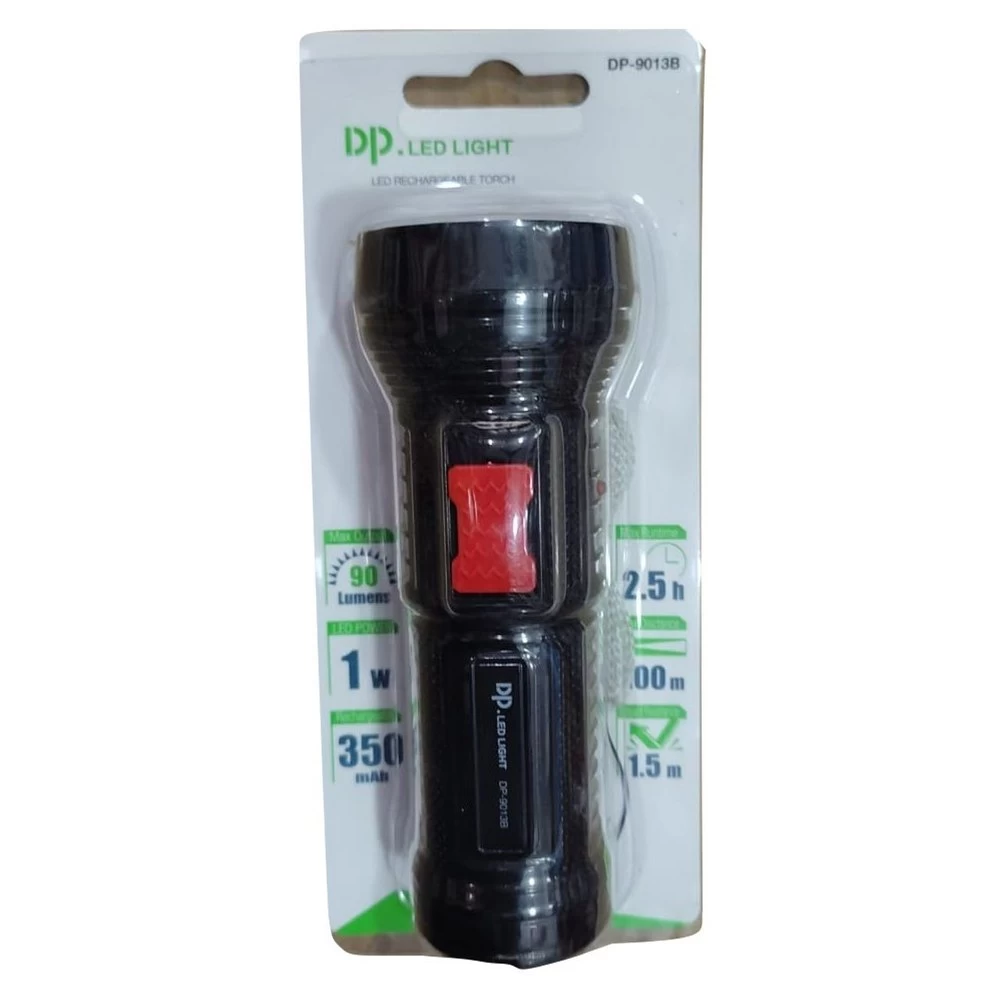 Dp 9013b (Rechargeable Led Torch) Torch  (Black : Rechargeable)