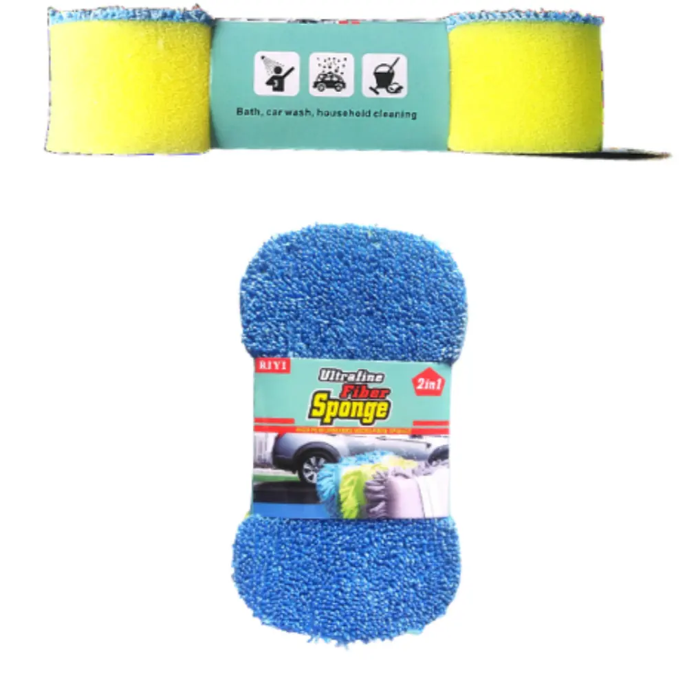 HIGH PERFORMANCE MICROFIBER SPONGE / Car,Bike,Auto,Home,Windows,Glass, Cleaning Sponge ( 1 pc's )